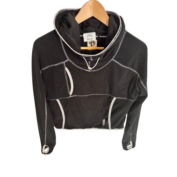 FP Movement Care On The Run Fleece Size XS Funnel Neck Hoodie NWT Free People Po - Picture 6 of 8